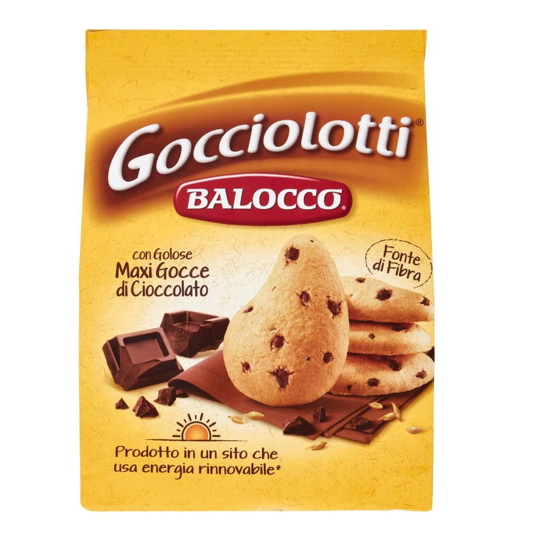 italské sušenky s čokoládou Gocciolotti BALOCCO 700g TRV.08/2024