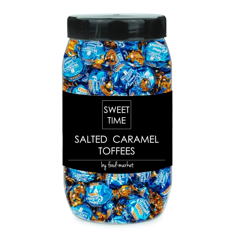 karamelové bonbóny s mořskou solí SALTED CARAMEL TOFFEES 450g (dóza)