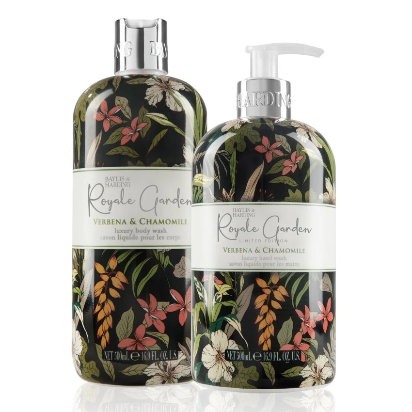 BAYLIS & HARDING - Sprchový gel + mýdlo na ruce VERBENA A HEŘMÁNEK (2x500ml)